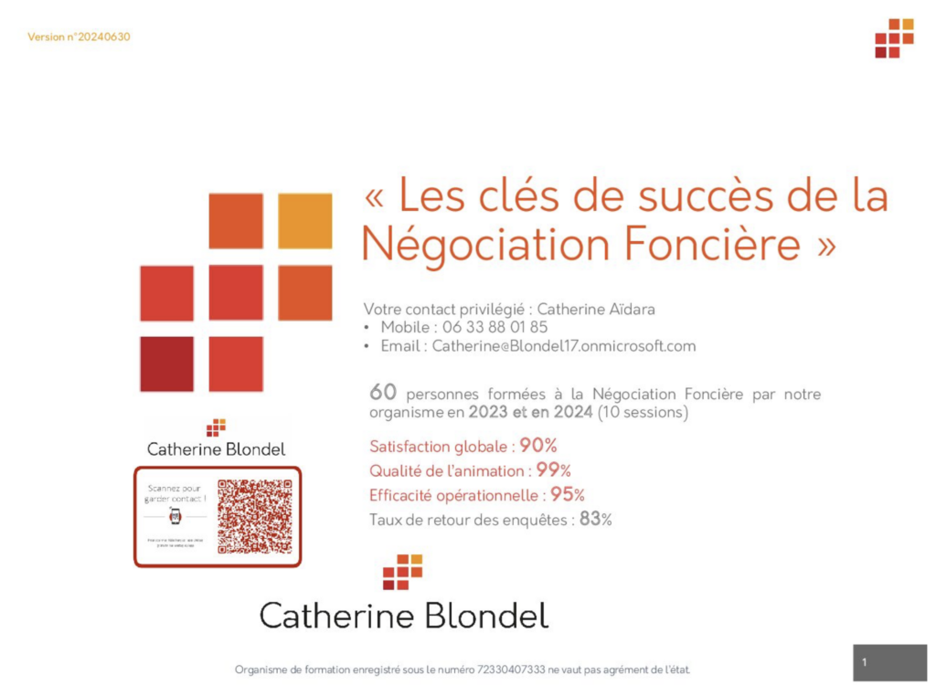 Formation les clés du succès de la négociation foncière